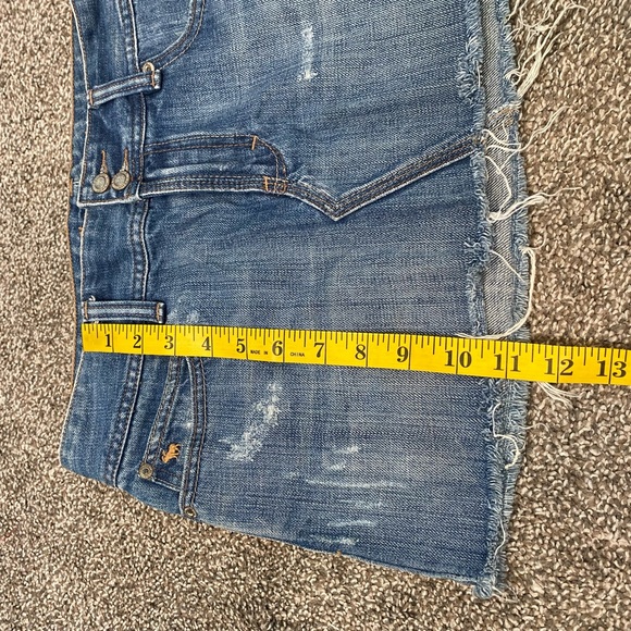 Abercrombie & Fitch Denim Jean Skirt Distressed Frayed - Picture 5 of 6